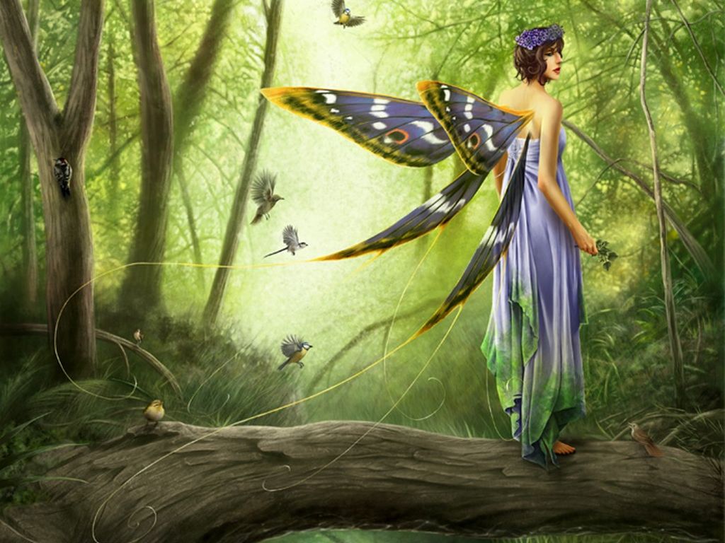 Fairy In Green Forest
