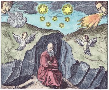 The Alchemist Meditating In The Depths Of The Earth, Emblems Related To Alchemy