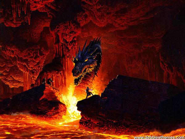 Black Dragon In Fire Swamp, Dragons
