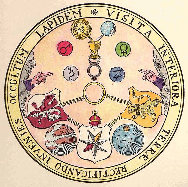 The Rosicrucian Rose With The Chained Lion And Unicorn
